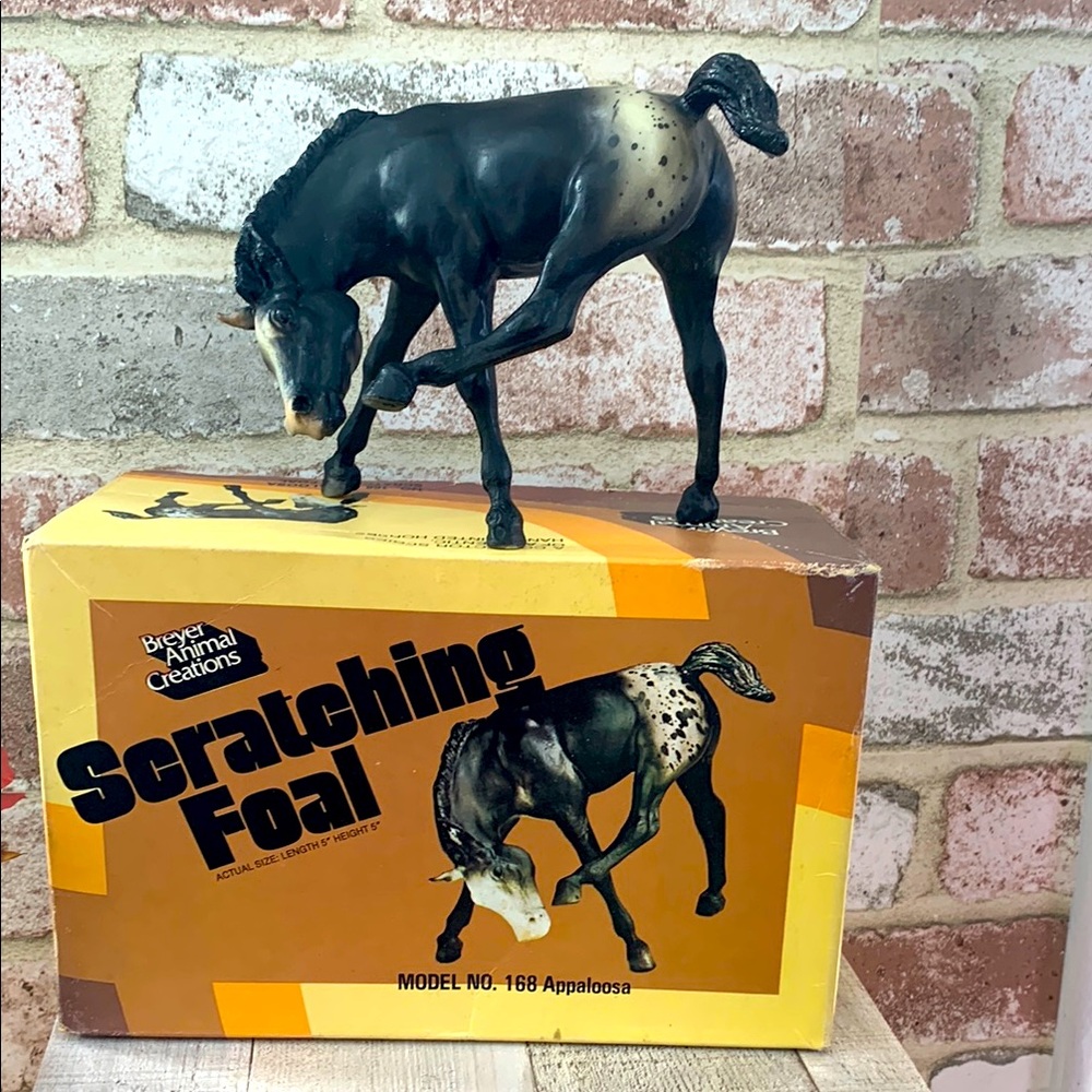 Vintage, Collectible, new in box, Breyer Scratching Appaloosa Foal